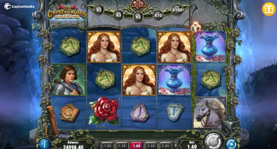 15 Crystal Roses: A Tale of Love slot game UK