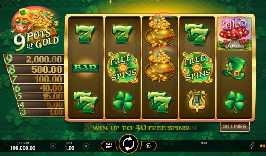 9 pots of gold slot game UK