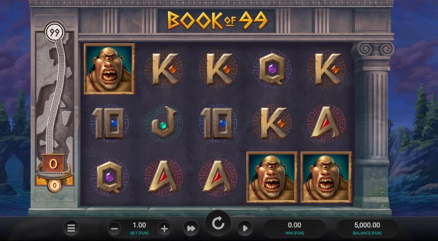 Book of 99 slot game graphics UK