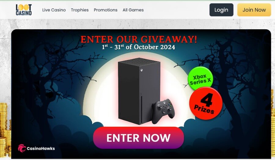 Loot Casino Halloween giveaway 2024