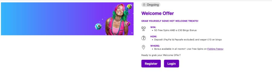 Lucky Pants Bingo Welcome Offer UK