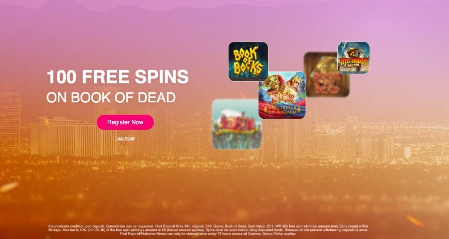 LuckyVegas Welcome Offer UK 100 free spins 