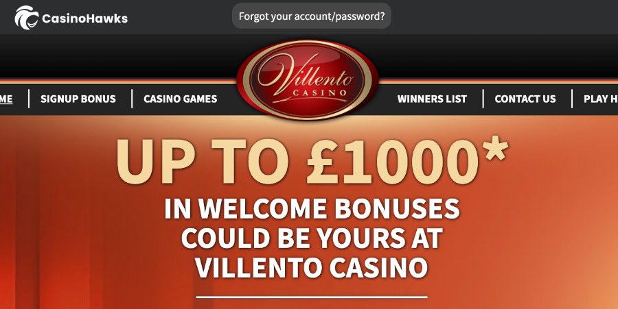 Villento Casino welcome package